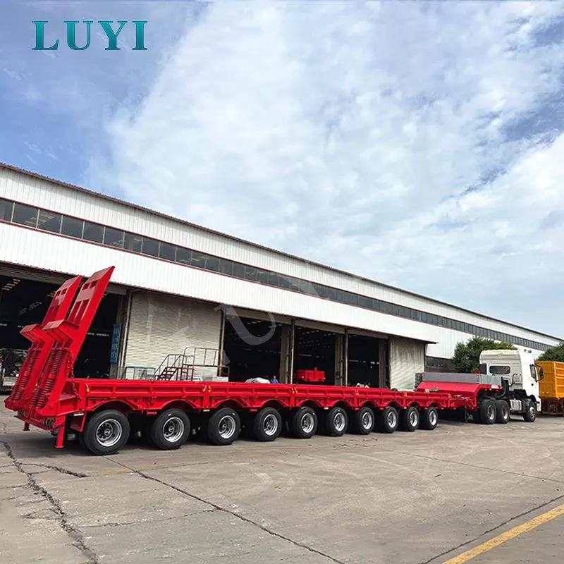 10-fus 80-100 Ton Low-bed Semi-karru