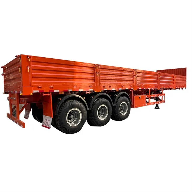 3 Axle Fence Trailer Cargo Side Wall Truck Semi Trailer