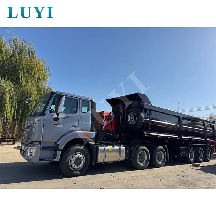 3-fus U-tip Idrawliku ta' wara-dump Dump Semi-karru