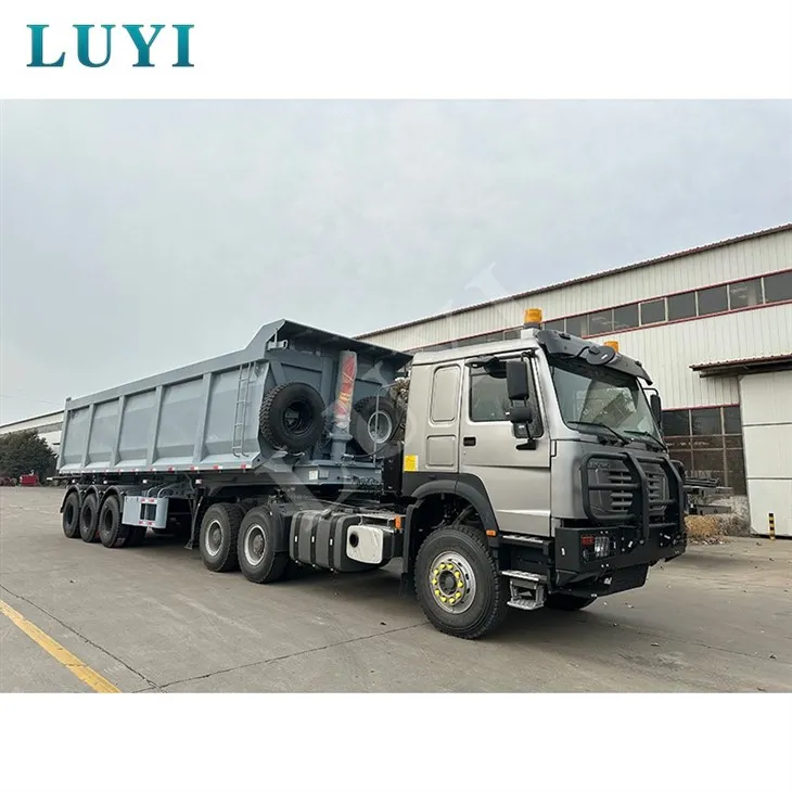 3 Three - Axle U - Side Side - Tipping Dump Truck Cargo Trailer