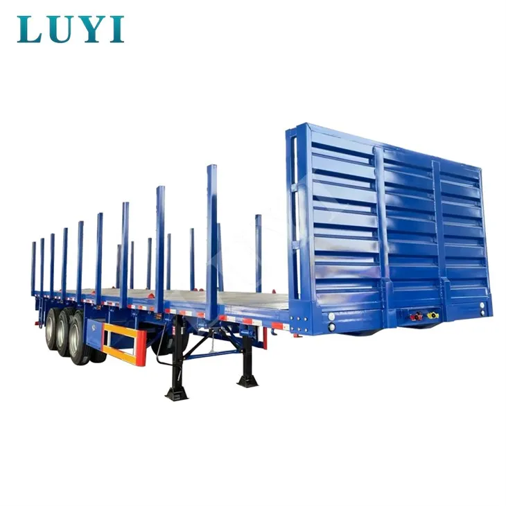 40ft 50 Ton 3 Axle Steel Flatbed Semi-Karru