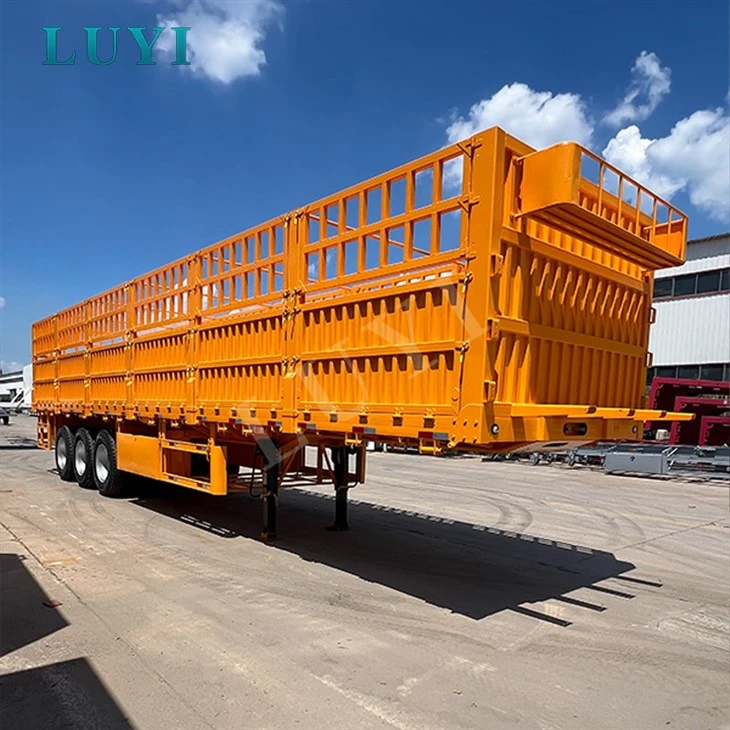 80 Tunnellata 3-Axle Stake Semi-Karru Għat-Tagħbija Tqila tas-Sudan