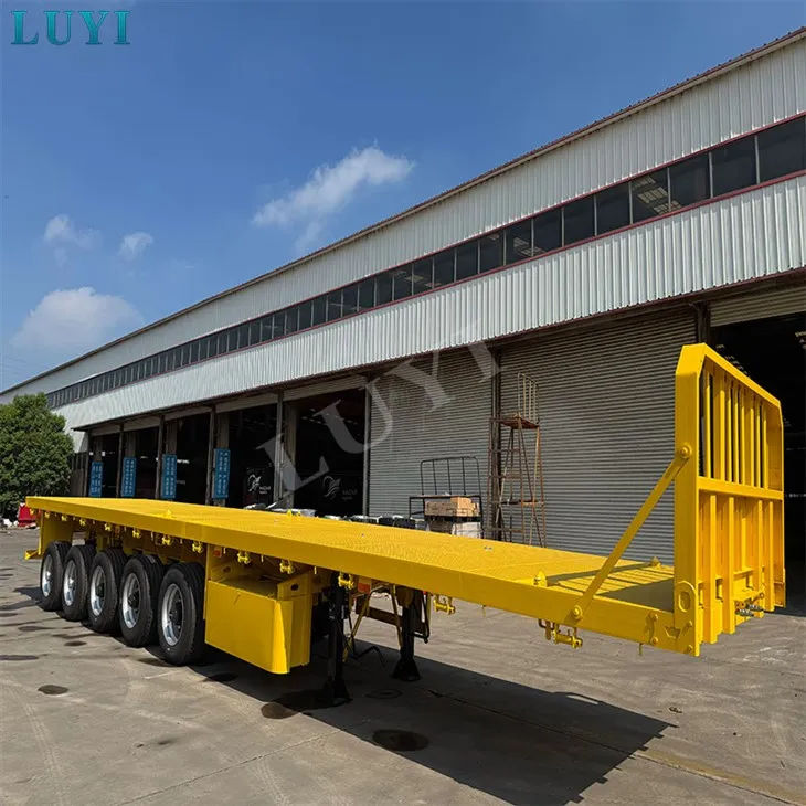 Ħames Fusijiet Flatbed Semi Trailer Għall-Bejgħ