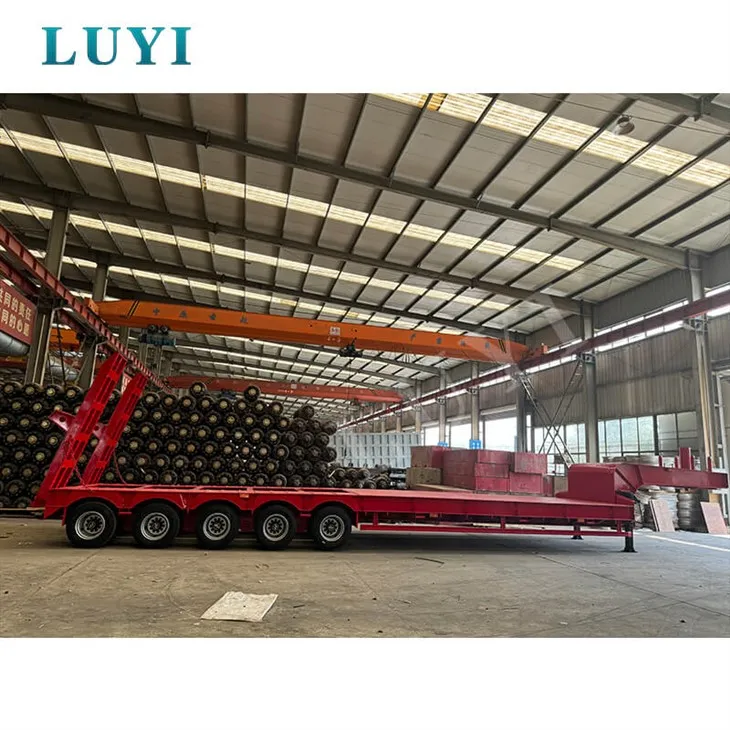 Ħames-wajer Għaxar-assi Gooseneck Low Flat Semi-trejler