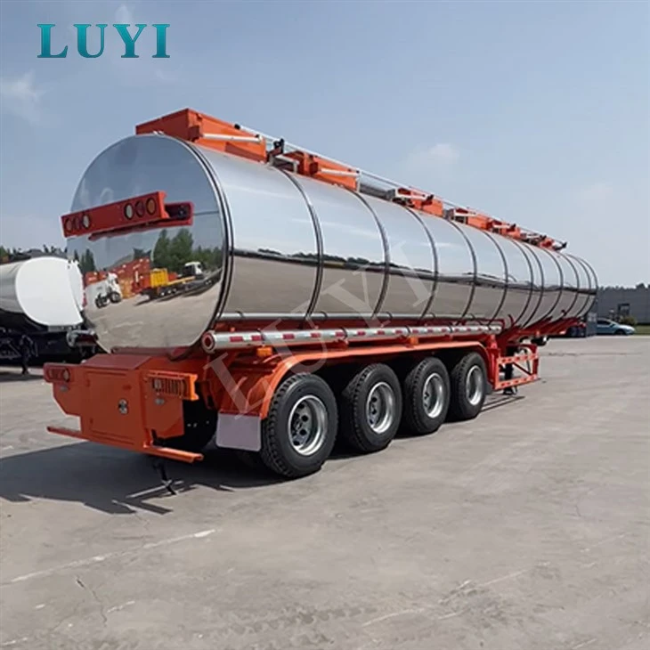 Erba 'Fus 40m³ Stainless Steel Żejt Tank Semi-Karru