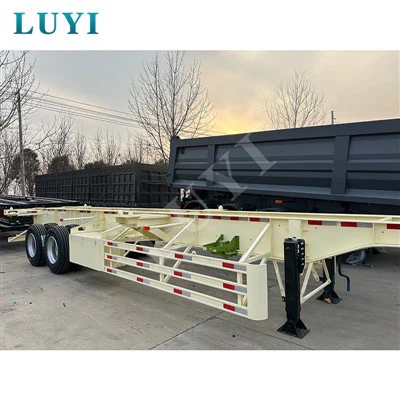 2 Fus 40ft Kontenitur Semi Karru Għat-Trasport tal-Loġistika