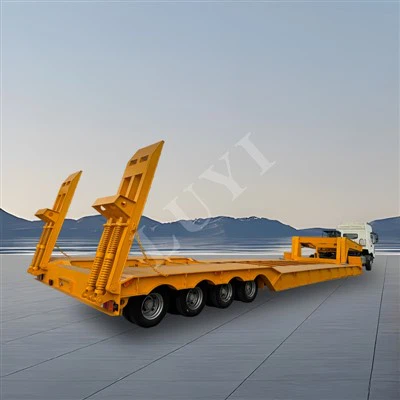 4 - fus 60/80 - TON li jista 'jinqala' gooseneck semi-trailer tas-sodda baxxa